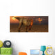 Asteroid Hitting Earth Marking Distant Wall Decal