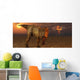 Asteroid Hitting Earth Marking Distant Wall Decal