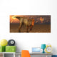 Asteroid Hitting Earth Marking T-rex Evening Wall Decal