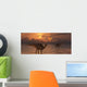 Asteroid Hitting Earth Marking Evening Wall Decal