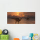Asteroid Hitting Earth Marking Evening Wall Decal