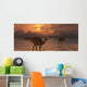 Asteroid Hitting Earth Marking Evening Wall Decal