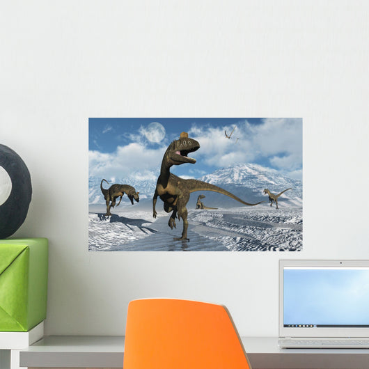 Cryolophosaurus Dinosaurs Roaming Modern Wall Decal