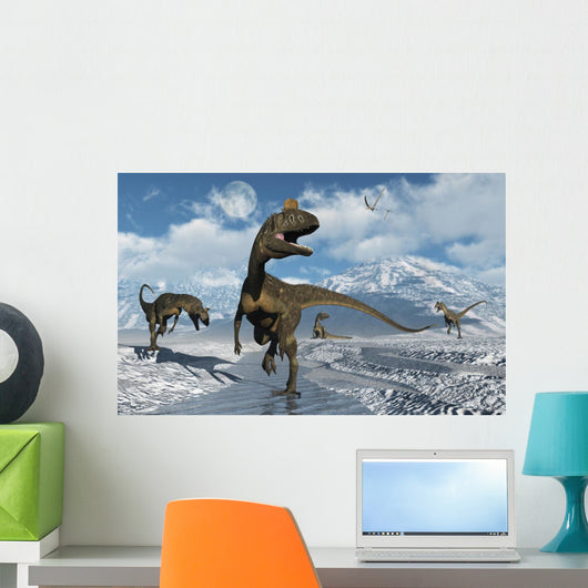 Cryolophosaurus Dinosaurs Roaming Modern Wall Decal