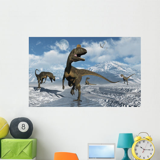 Cryolophosaurus Dinosaurs Roaming Modern Wall Decal