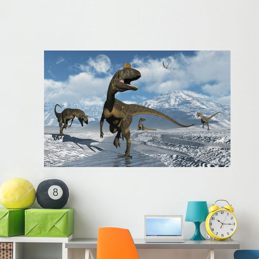 Cryolophosaurus Dinosaurs Roaming Modern Wall Decal