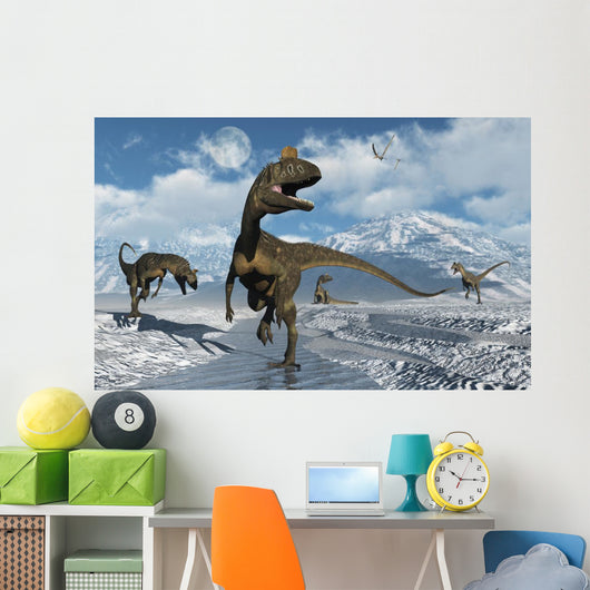 Cryolophosaurus Dinosaurs Roaming Modern Wall Decal