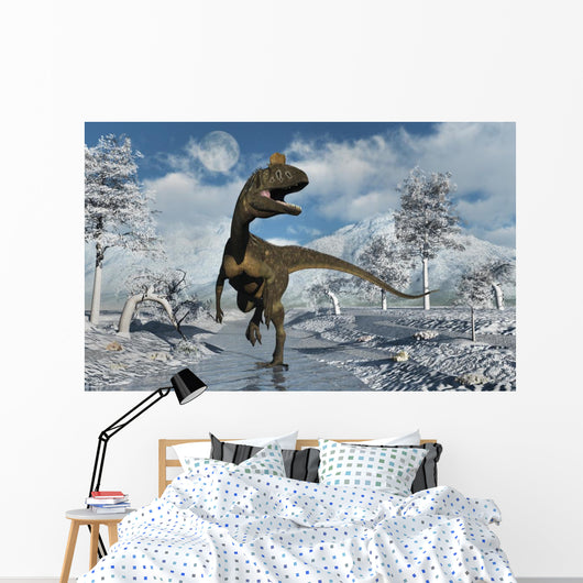 Cryolophosaurus Dinosaur Walking along Wall Decal