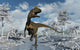 Cryolophosaurus Dinosaur Walking along Wall Decal