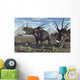 Herd Styracosaurus Dinosaurs Wall Decal