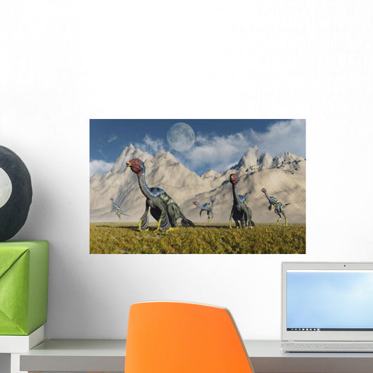 Gathering Caudipteryx Feathered Dinosaurs Wall Decal