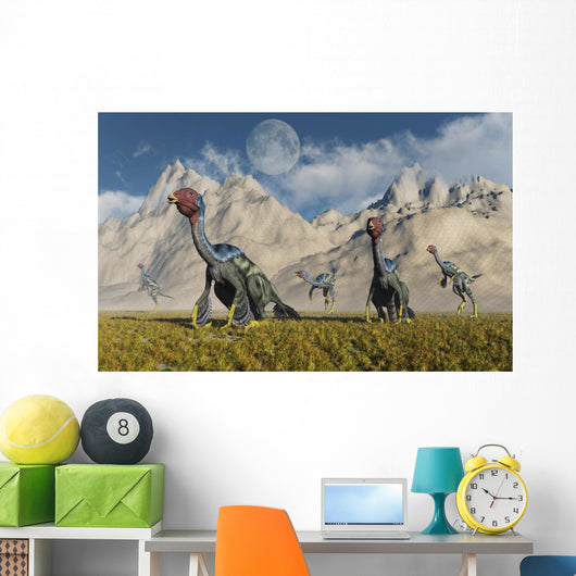 Gathering Caudipteryx Feathered Dinosaurs Wall Decal