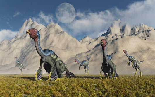 Gathering Caudipteryx Feathered Dinosaurs Wall Decal