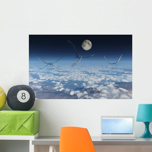 Giant Quetzalcoatlus Pterosaurs Flying Wall Decal