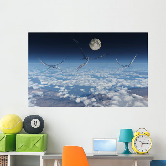 Giant Quetzalcoatlus Pterosaurs Flying Wall Decal