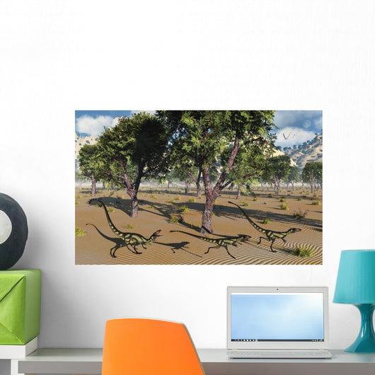 Pack Tyrannosaurid Dilong Dinosaurs Forest Wall Decal