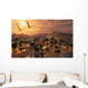 Quetzalcoatlus Pterosaurs Flying Evening Wall Decal