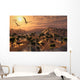 Quetzalcoatlus Pterosaurs Flying Evening Wall Decal