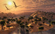 Quetzalcoatlus Pterosaurs Flying Evening Wall Decal