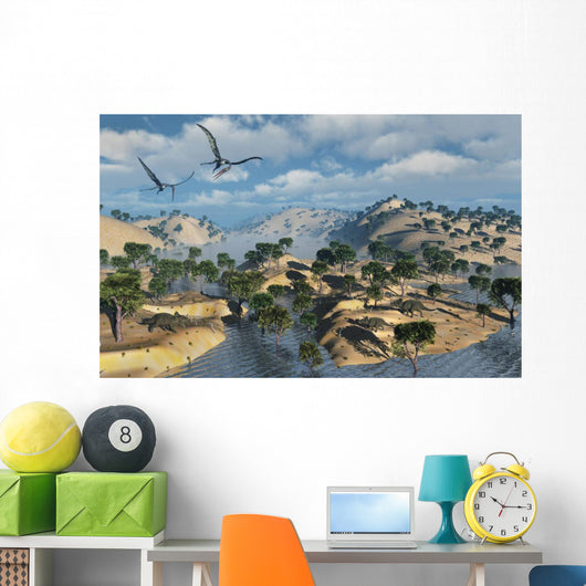 Quetzalcoatlus Pterosaurs Flying Wall Decal