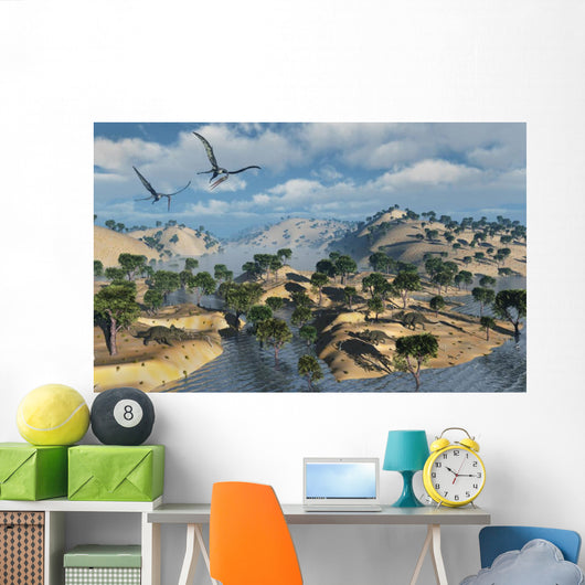 Quetzalcoatlus Pterosaurs Flying Wall Decal