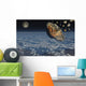 Giant Asteroid Burning up Night Wall Decal