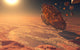 Giant Asteroid Burning up Wall Decal