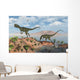Pair Dilophosaurus Dinosaurs during Wall Decal