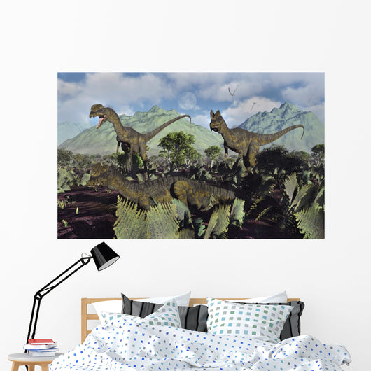 Small Pack Dilophosaurus Dinosaurs Wall Decal