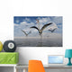 Gathering Large Quetzalcoatlus Pterosaurs Wall Decal