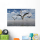 Gathering Large Quetzalcoatlus Pterosaurs Wall Decal
