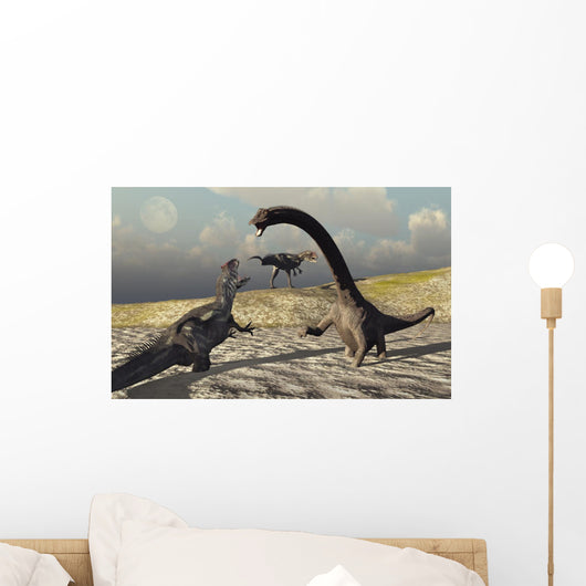 Allosaurus and Diplodocus Dinosaur Wall Decal
