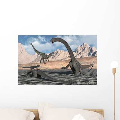 Allosaurus Waits for Its Wall Decal shown on a wall