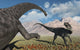 Large Diplodocus Dinosaur Confronting Wall Decal