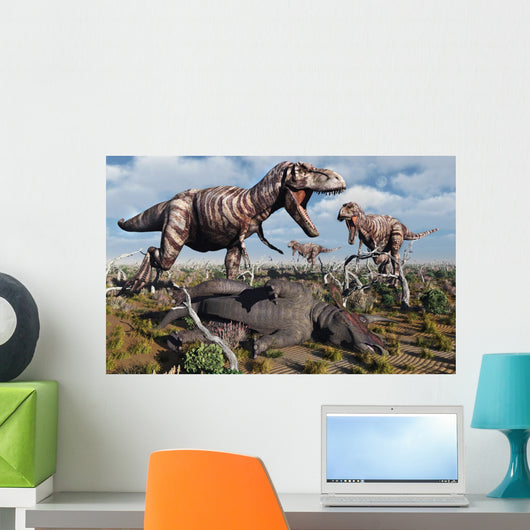 Pack Carnivorous T-rex Dinosaurs Wall Decal