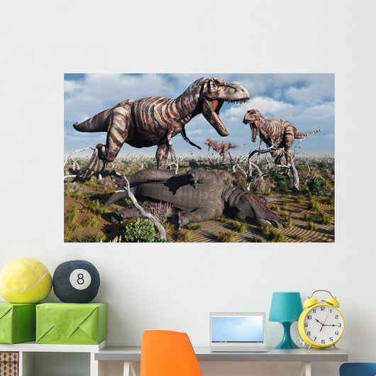 Pack Carnivorous T-rex Dinosaurs Wall Decal