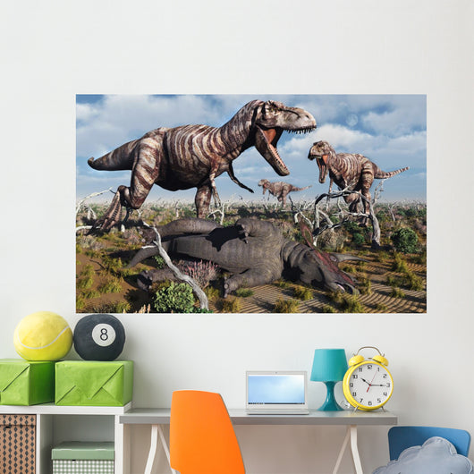 Pack Carnivorous T-rex Dinosaurs Wall Decal