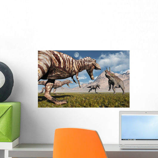 Pack T-rex Dinosaurs Moving Wall Decal