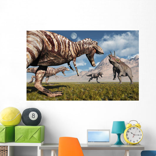 Pack T-rex Dinosaurs Moving Wall Decal