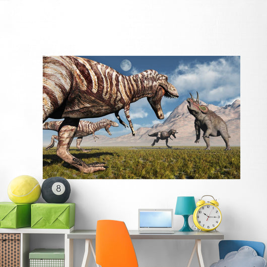 Pack T-rex Dinosaurs Moving Wall Decal