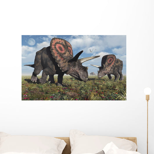 Torosaurus Dinosaurs during Earth's Close-up Wall Decal
