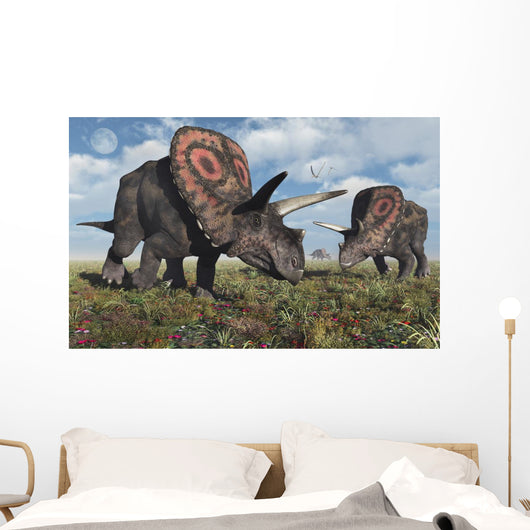 Torosaurus Dinosaurs during Earth's Close-up Wall Decal