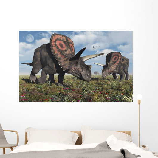 Torosaurus Dinosaurs during Earth's Close-up Wall Decal