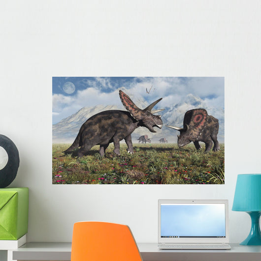 Torosaurus Dinosaurs during Earth's Wall Decal
