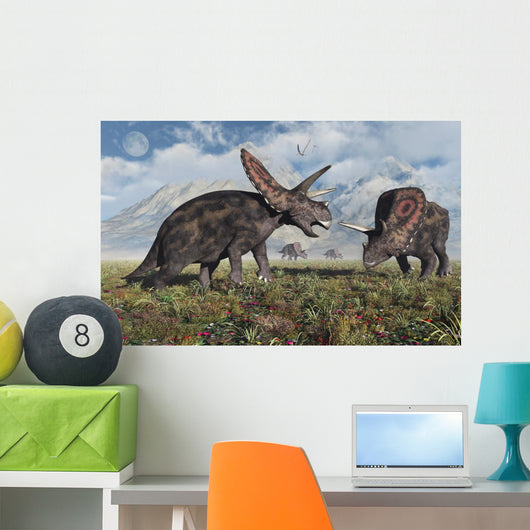 Torosaurus Dinosaurs during Earth's Wall Decal