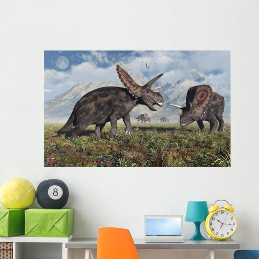 Torosaurus Dinosaurs during Earth's Wall Decal
