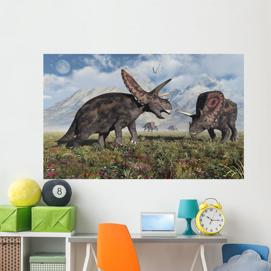 Torosaurus Dinosaurs during Earth's Wall Decal