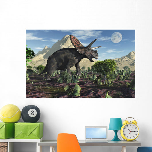 Torosaurus Dinosaur during Earth's Wall Decal