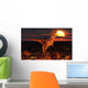 Dinosaur Covered Lava during Wall Decal