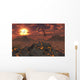 Pterosaurs above Volcanic Landscape Wall Decal
